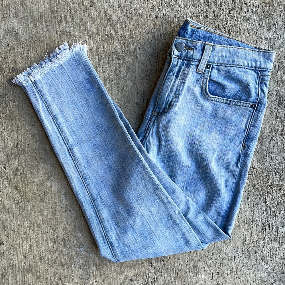 Carmar Light Wash Check Print Skinny Jeans